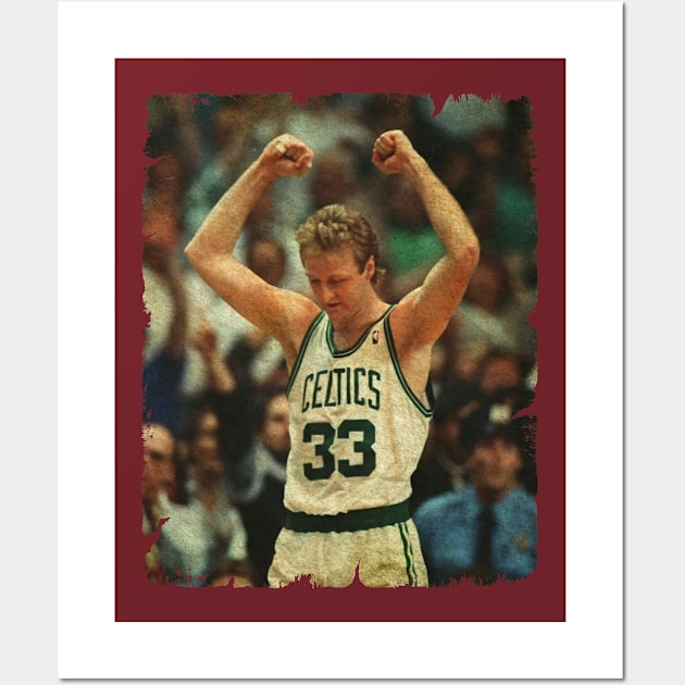 Larry Bird in Celtics Wall Art by MJ23STORE